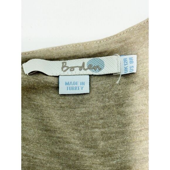 Boden Women's Scoop Neckline Sheath Dress Beige Navy Blue‎ Two-Tone Size 8 - Picture 2 of 9